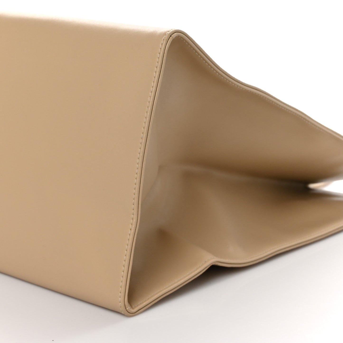 Vegan Leather Large Shopping Bag Cream