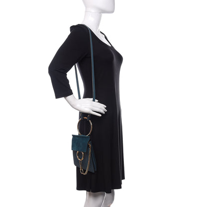 Chloe Suede Calfskin Mini Faye Bracelet Bag Majolica Blue 2 of 8