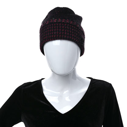 Chanel Cashmere CC Beanie Hat Pink Multicolor 2 of 9
