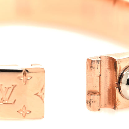 Louis Vuitton Brass Monogram Nanogram Cuff S Pink Gold 4 of 7