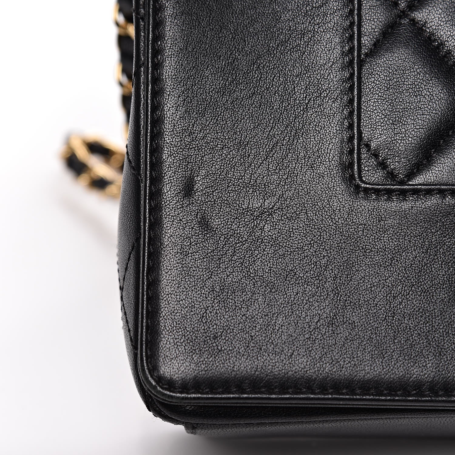 Chanel Sheepskin Quilted Vintage Mademoiselle Flap Black 11 of 17