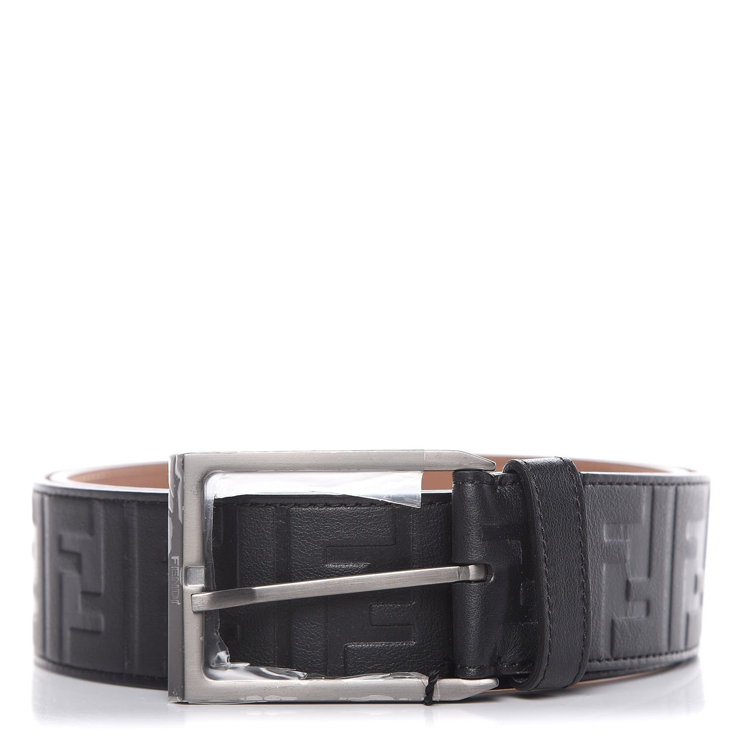Fendi Vitello Grace FF 1974 Embossed Belt 100 40 Black 1 of 7