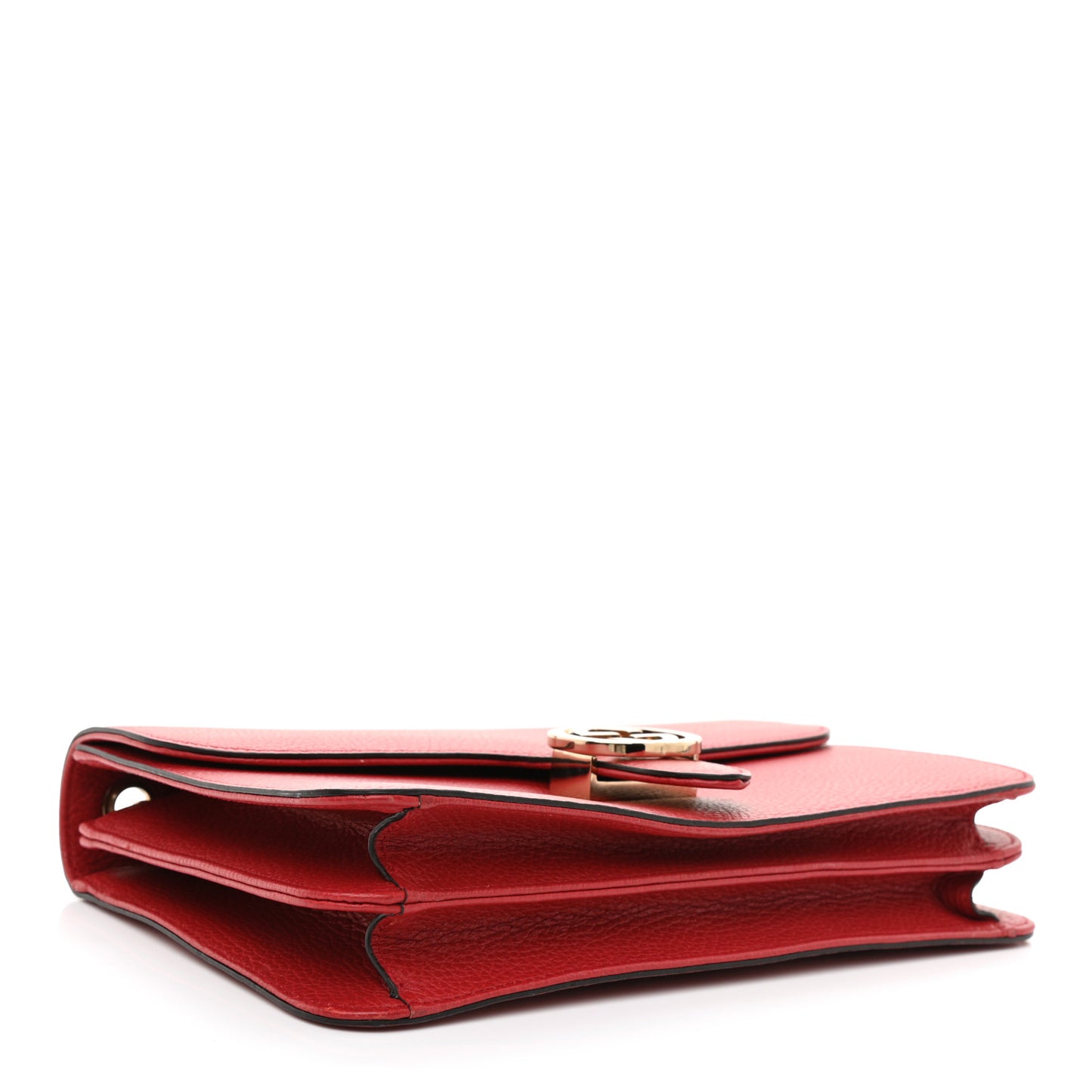 Dollar Calfskin Interlocking G Shoulder Bag Red