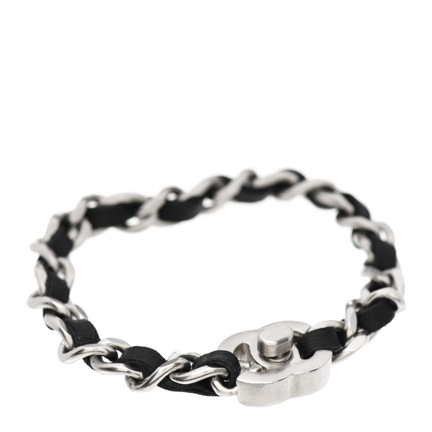 Chanel Lambskin CC Turnlock Chain Bracelet M Black 1 of 3