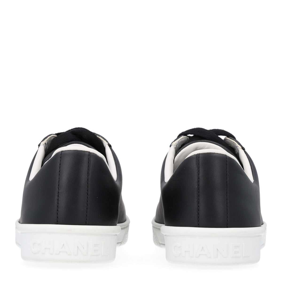 Calfskin CC Uniform Womens Sneakers 37 Black
