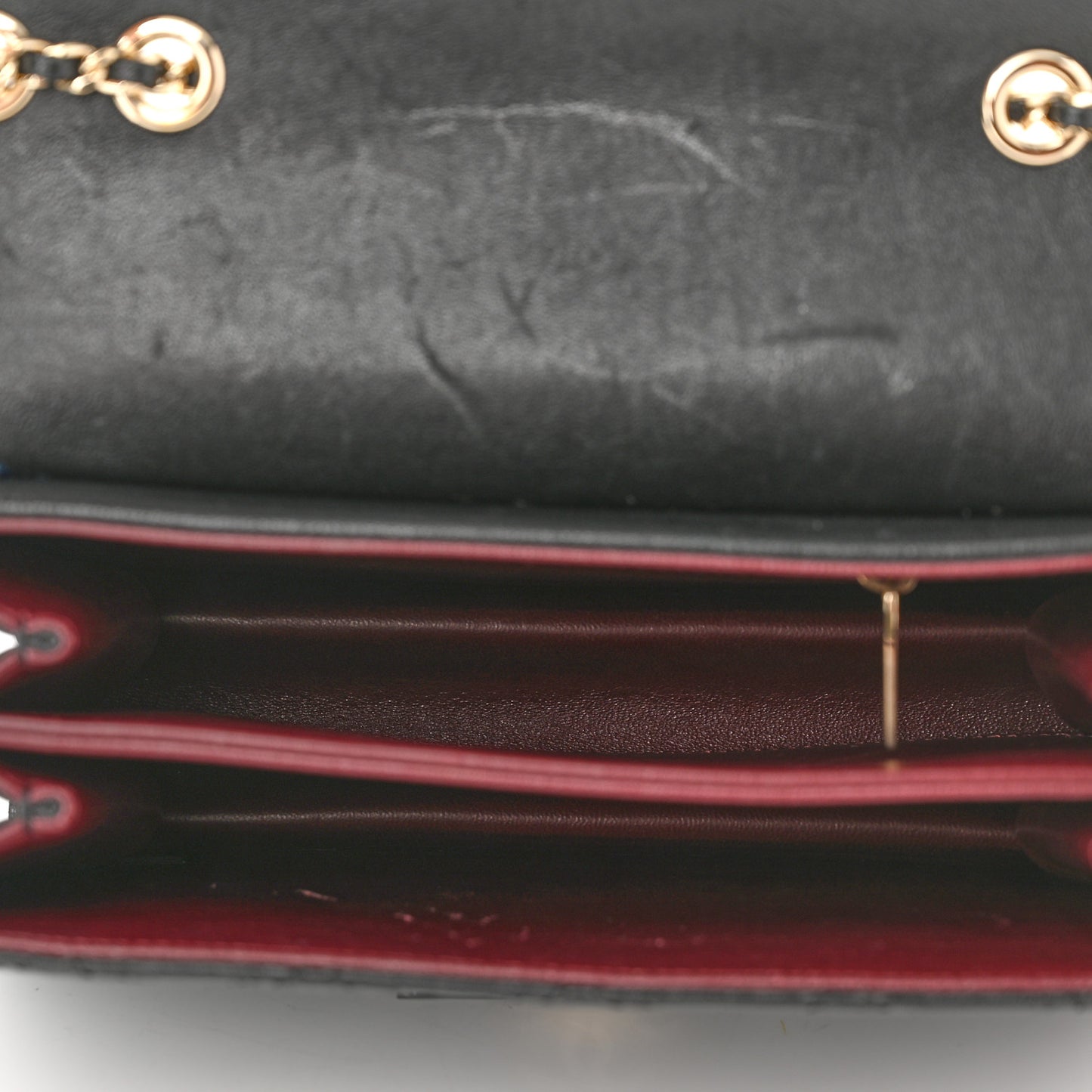 Sheepskin Quilted Beauty Lock Flap Black