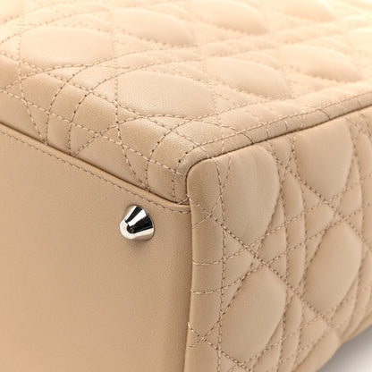 Christian Dior Lambskin Cannage Large Lady Dior Beige 13 of 17