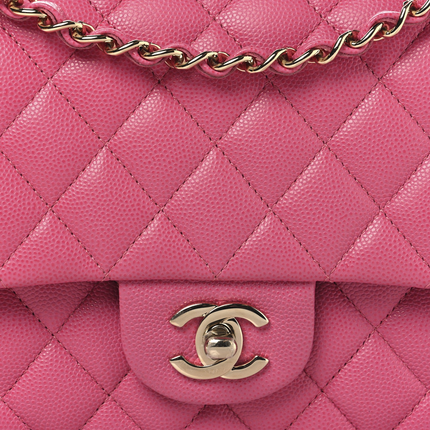 Chanel Caviar Quilted Medium Double Flap Pink 8 of 11
