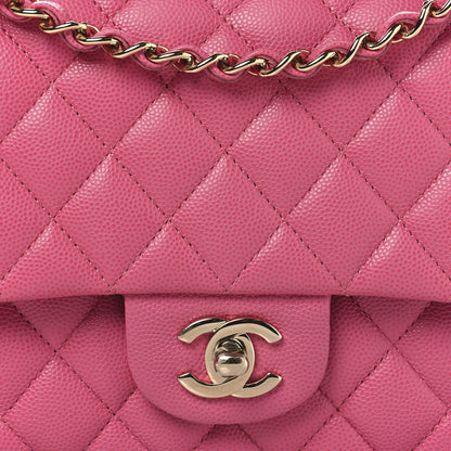 Chanel Caviar Quilted Medium Double Flap Pink 8 of 11