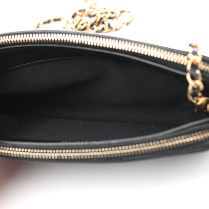 Chanel Caviar Quilted CC Filigree Clutch With Chain Black 5 of 13