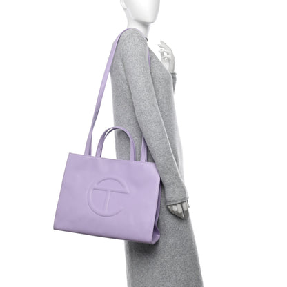 Telfar Vegan Leather Medium Shopping Bag Lavender 3 of 13