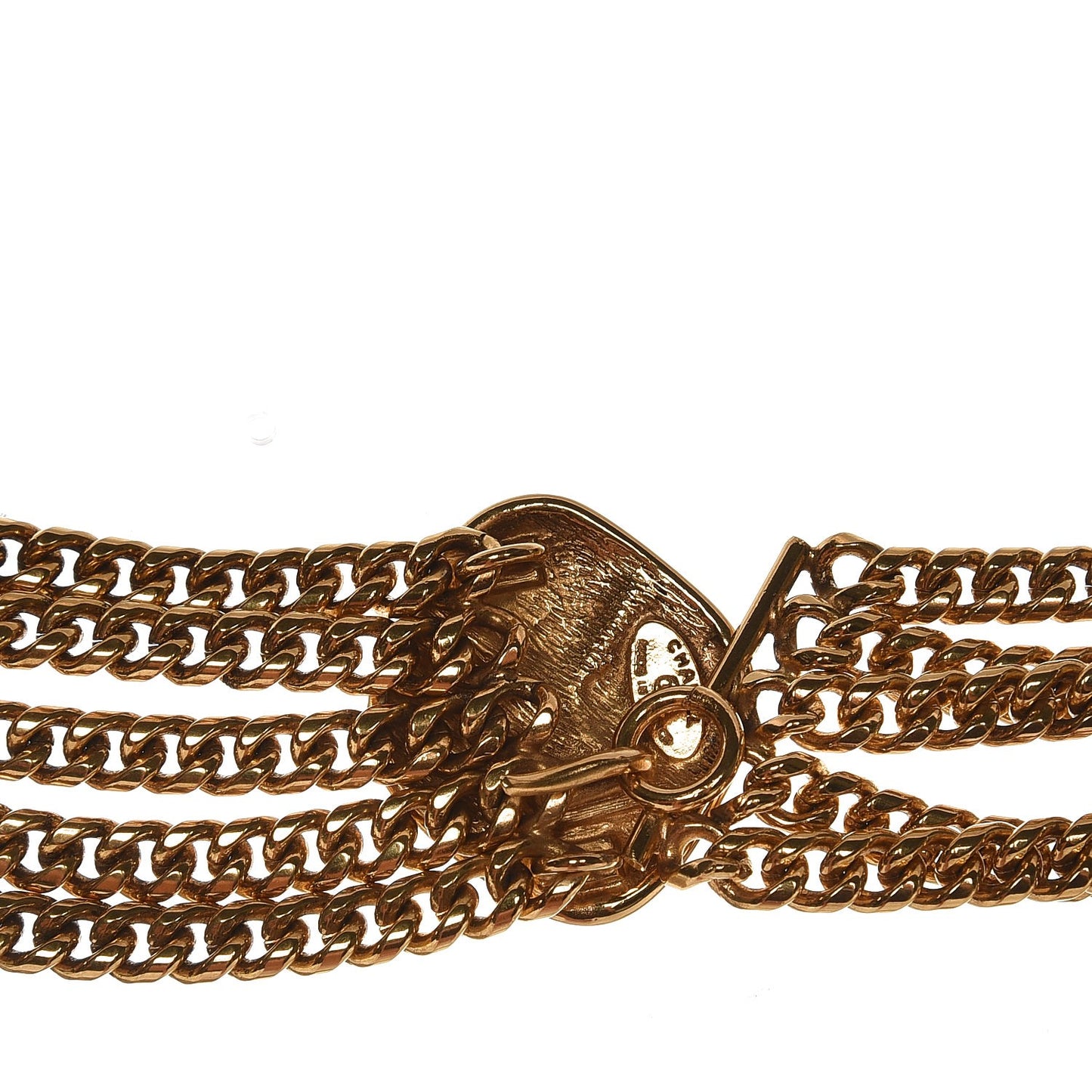 Multi Strand Chain Short Necklace Gold