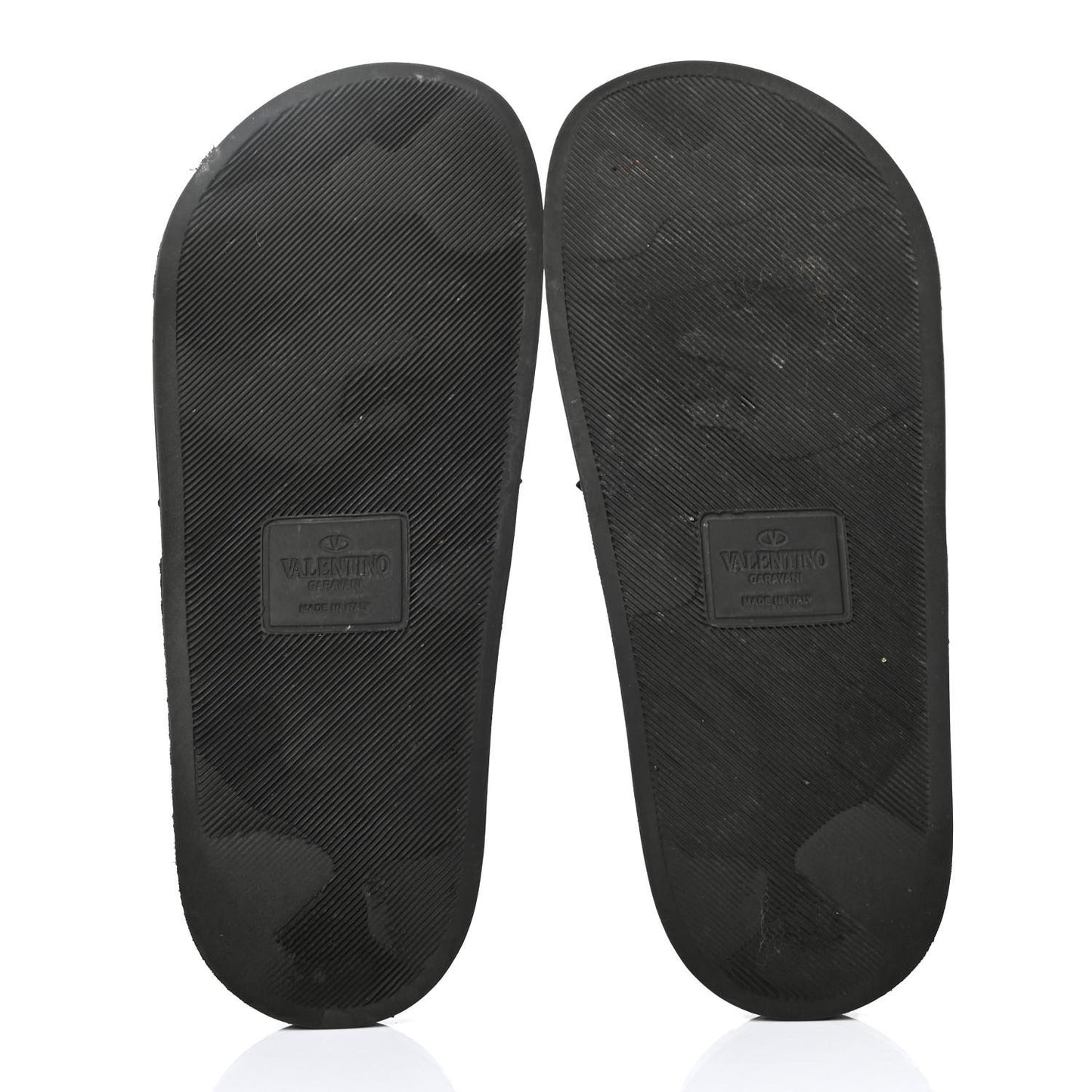 Rubber Rockstud Slide Sandals 38 Black