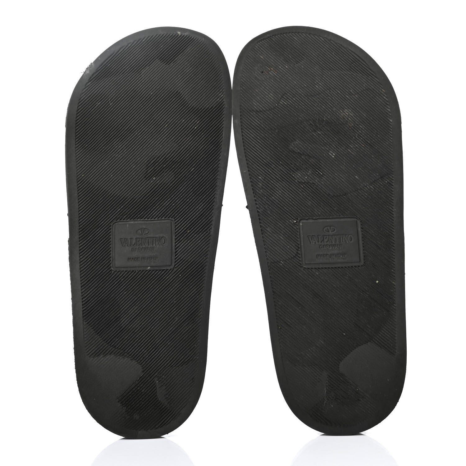 Valentino Garavani Rubber Rockstud Slide Sandals 38 Black 4 of 4