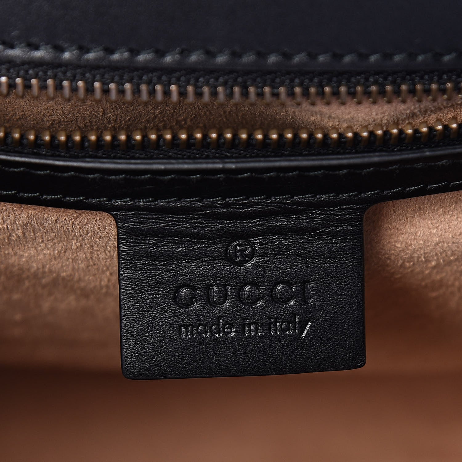 Gucci GG Supreme Monogram Small Osiride Top Handle Bag Black Gold 10 of 12