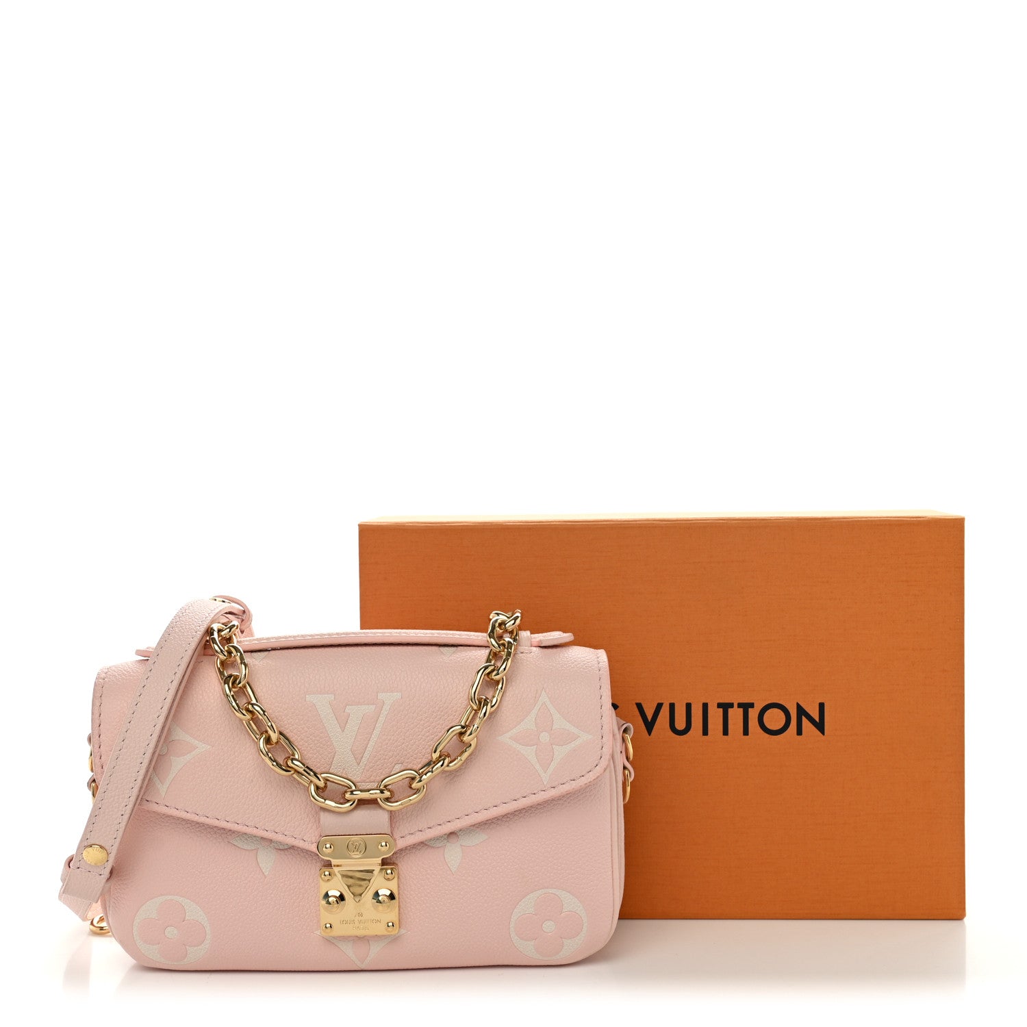 Louis Vuitton Empreinte Monogram Giant Pochette Metis East West Pink Beige 11 of 11