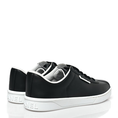 Chanel Calfskin CC Womens Sneakers 36.5 Black 5 of 10