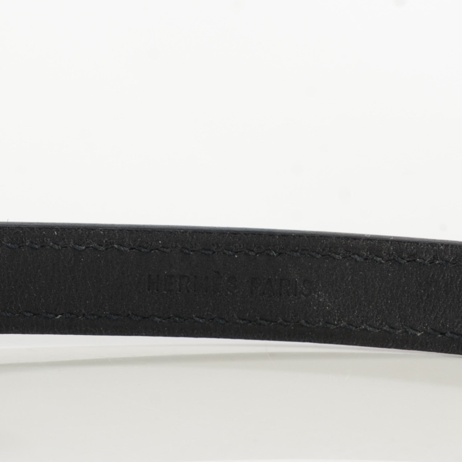 Hermes Tadelakt Chamonix Looping Interchangeable Simple Tour Bracelet M Black Violette 4 of 8