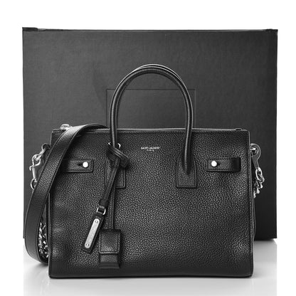 Saint Laurent Grained Calfskin Baby Supple Sac De Jour Black 14 of 14