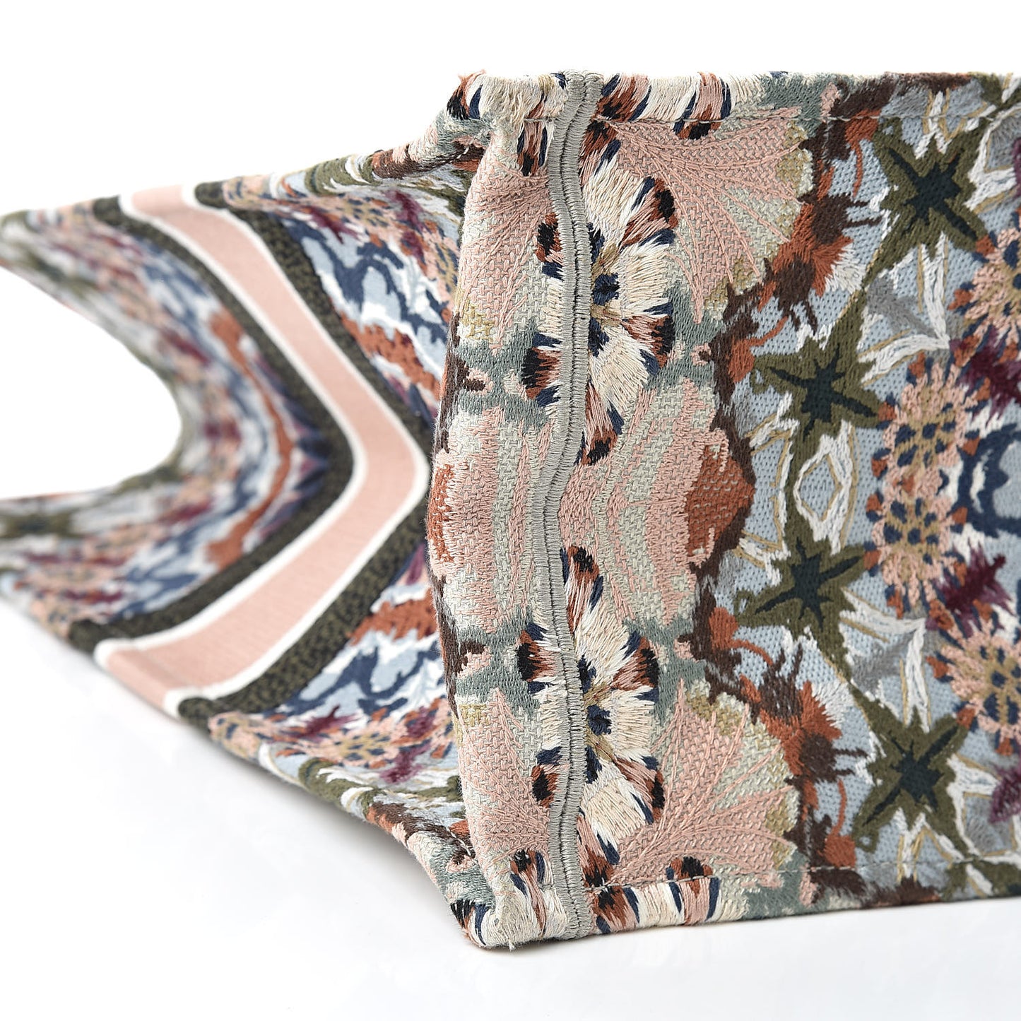 Canvas Embroidered KaleiDioroscopic Book Tote Multicolor