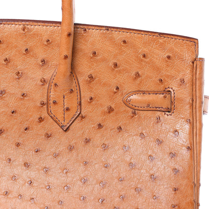 Hermes Ostrich Birkin 35 Gold 24 of 38