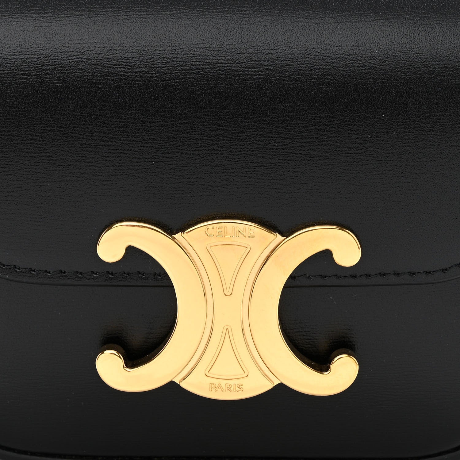 Celine Shiny Calfskin Mini Claude Black 9 of 11