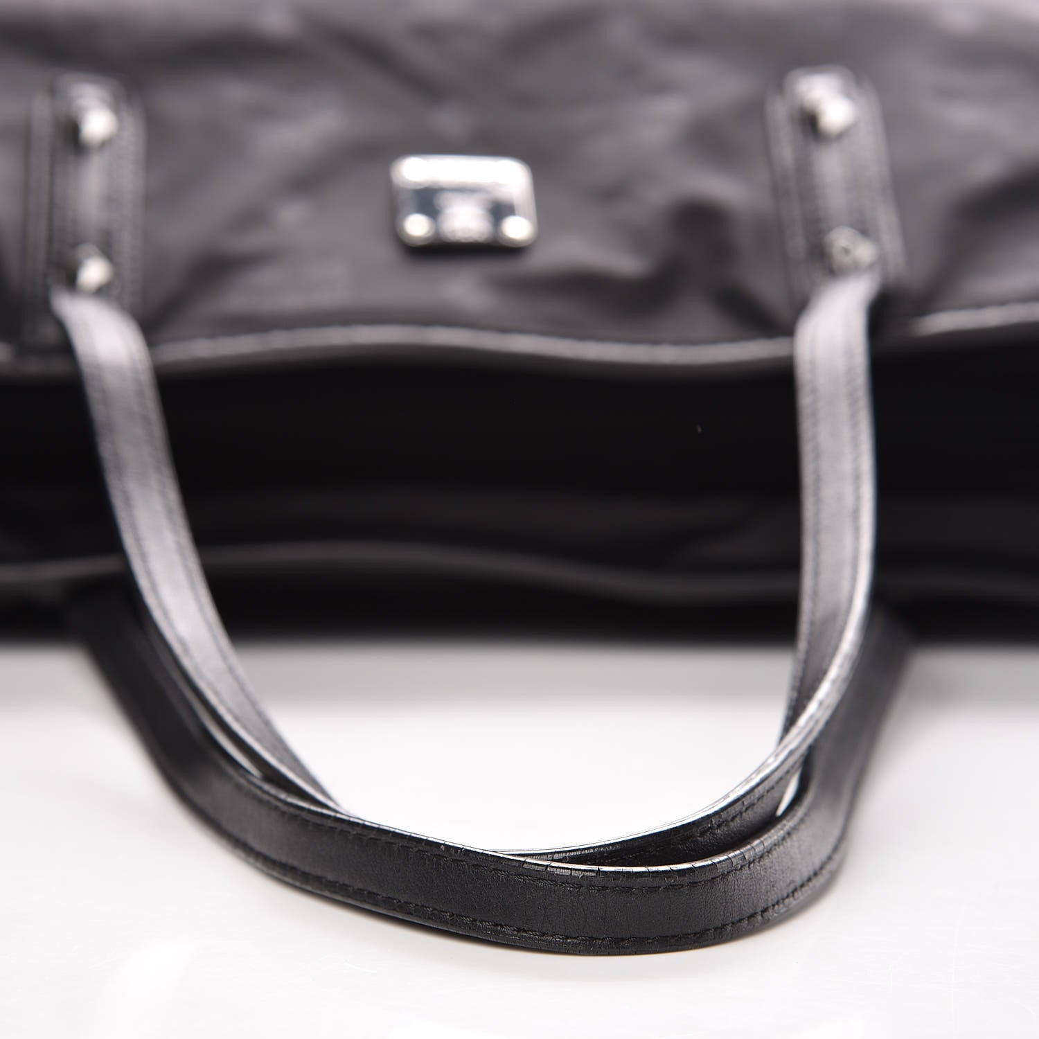 MCM Nylon Monogram Medium Dieter Shopper Tote Black 12 of 14