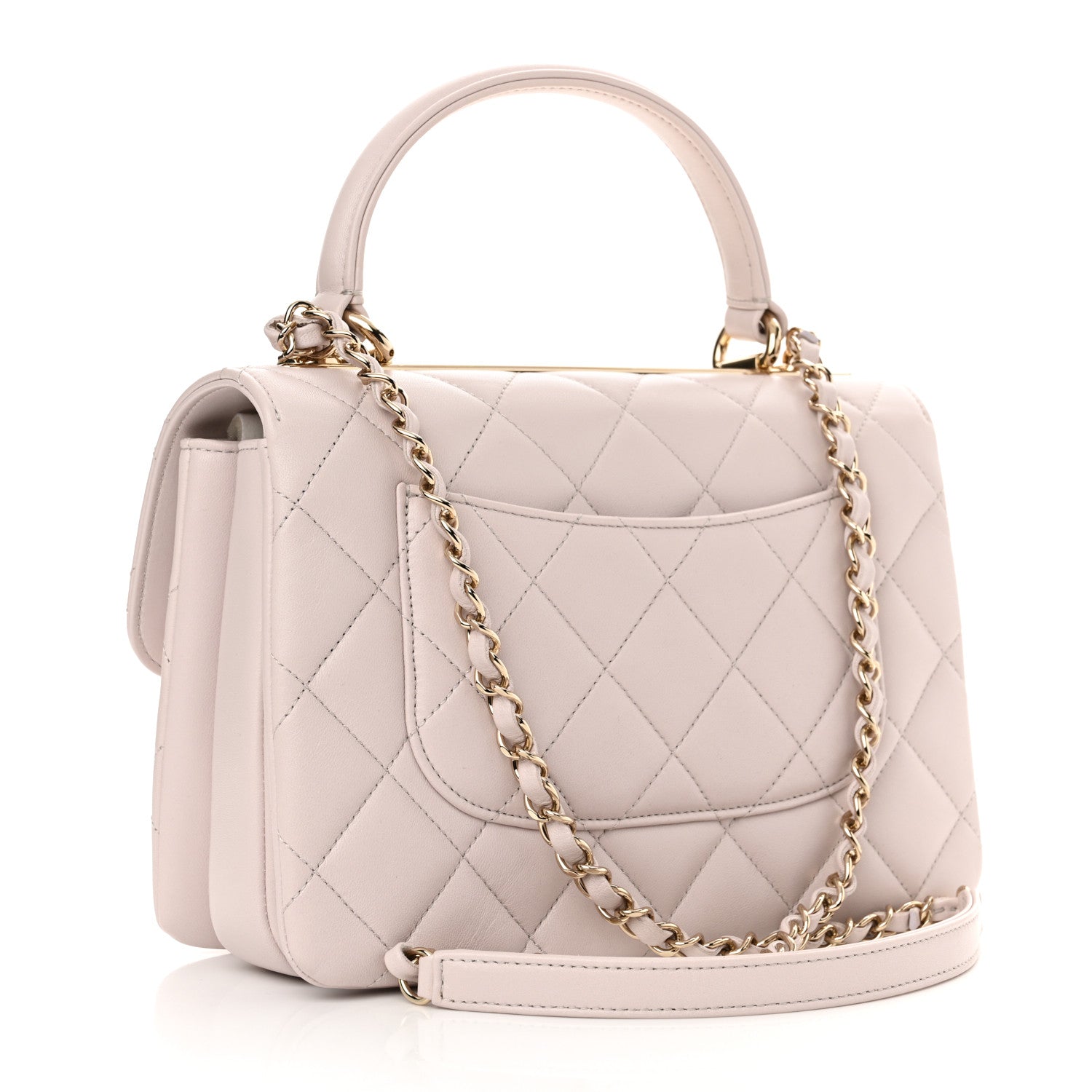 Chanel Lambskin Quilted Small Trendy CC Flap Dual Handle Bag Light Pink 3 of 13