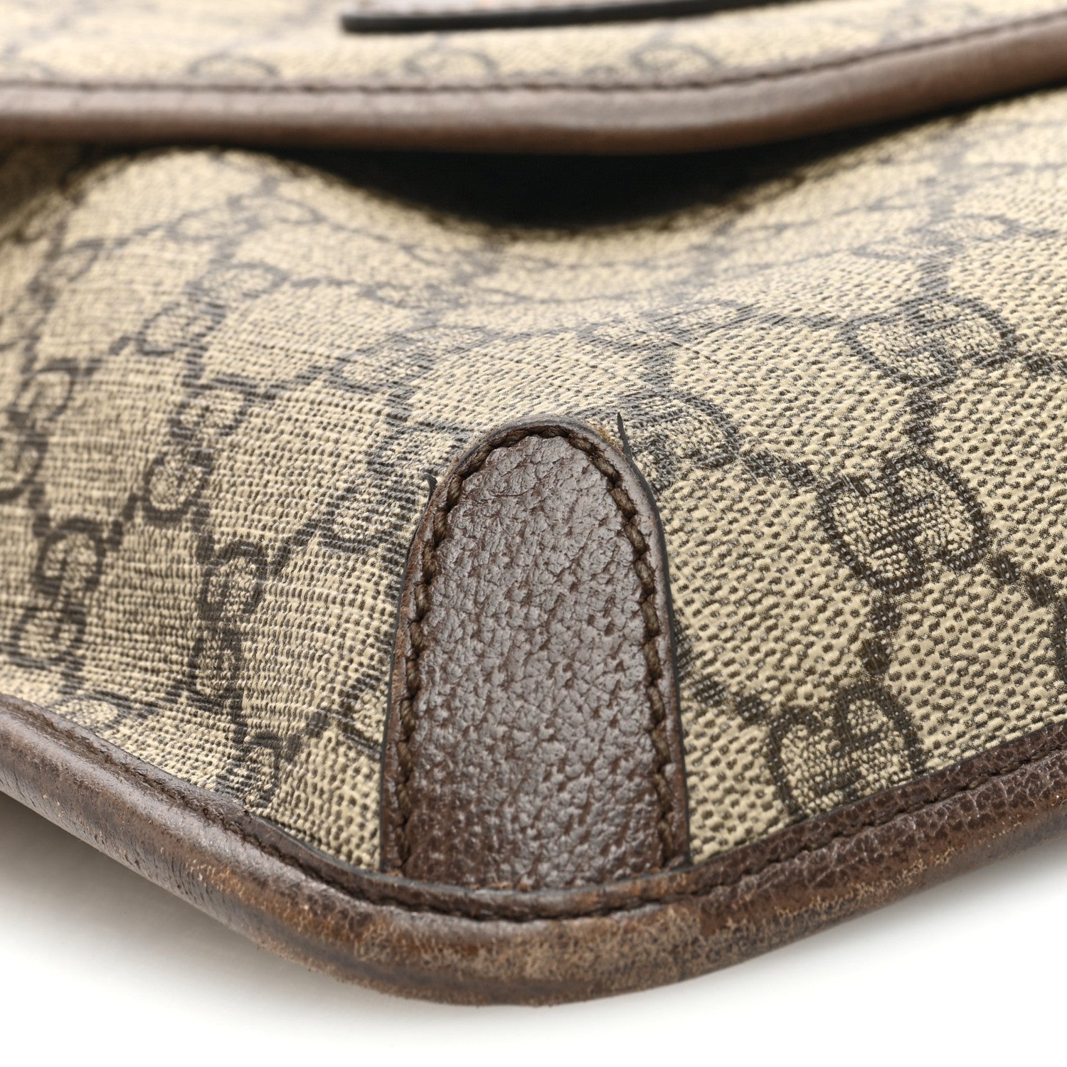 Gucci GG Supreme Monogram Web Medium Neo Vintage Flap Messenger Bag Beige New Acero 11 of 12