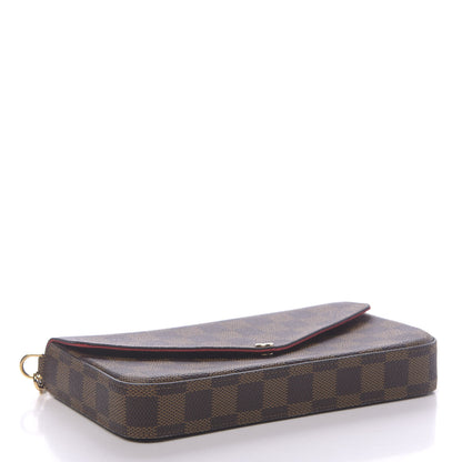 Louis Vuitton Damier Ebene Pochette Felicie Chain Wallet 5 of 13
