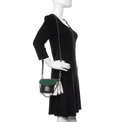 MCM Calfskin Visetos Small Patricia Crossbody Bag Eden Black 2 of 9