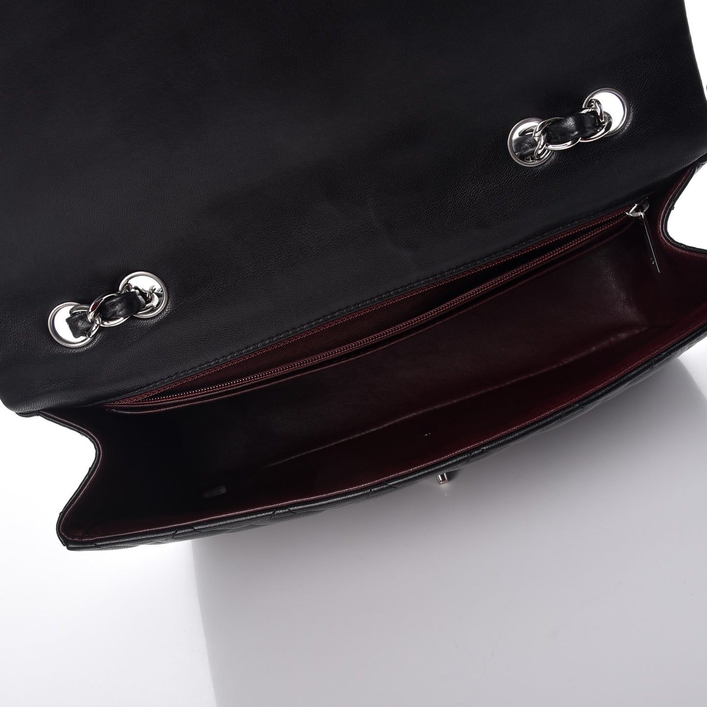 Lambskin Quilted Jumbo Single Flap Black