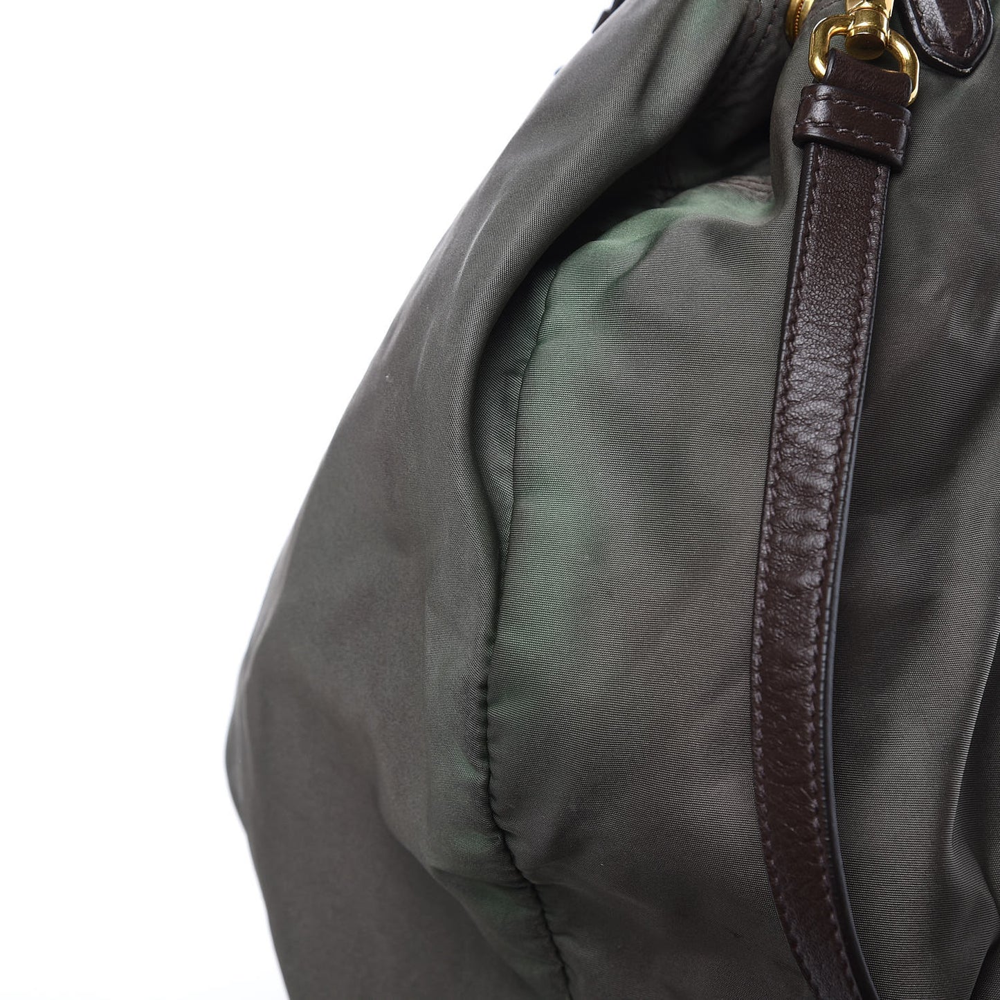 Tessuto Nylon Logo Tote Green