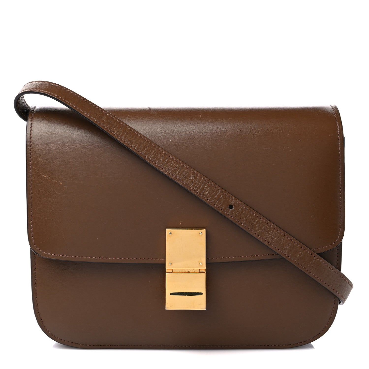 Celine Box Calfskin Medium Classic Box Flap Bag Camel 1 of 18