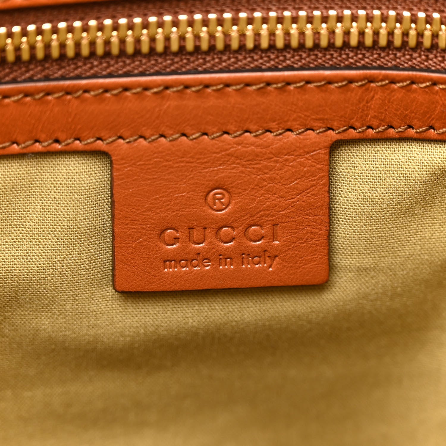 Gucci Vintage Canvas Calfskin Web Flat Tote Sand Light Cuir 6 of 11