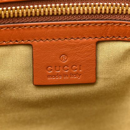 Gucci Vintage Canvas Calfskin Web Flat Tote Sand Light Cuir 6 of 11
