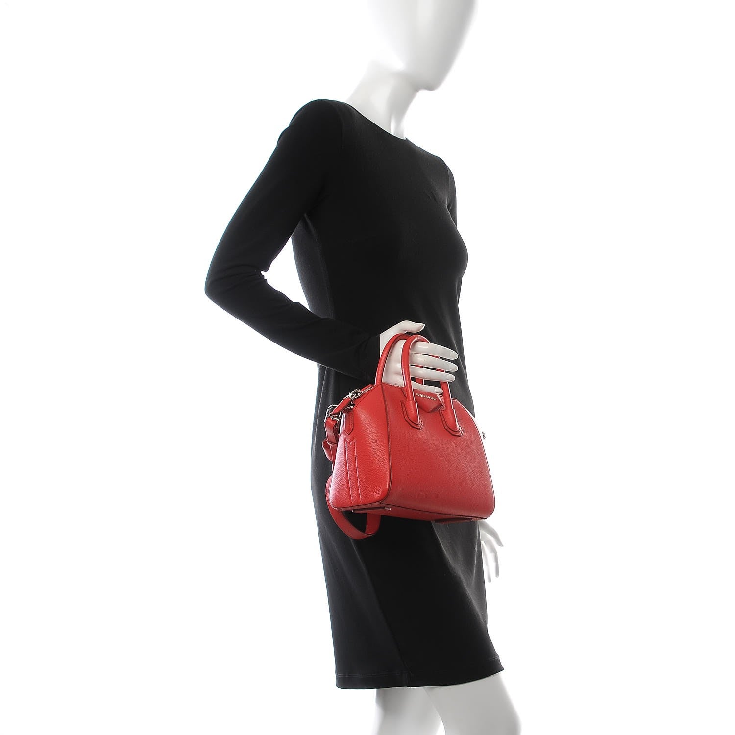 Givenchy Sugar Goatskin Mini Antigona Red 3 of 17
