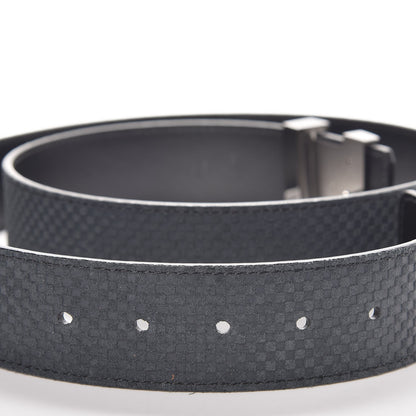 Louis Vuitton Suede Calfskin Mini Damier 40mm LV Initiales Belt 100 40 Carbone 7 of 8