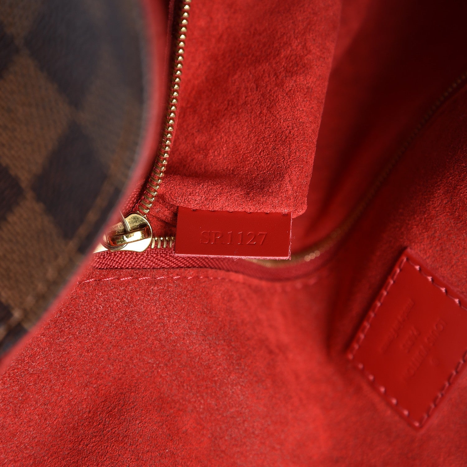 Louis Vuitton Damier Ebene Caissa Hobo Cherry 7 of 9