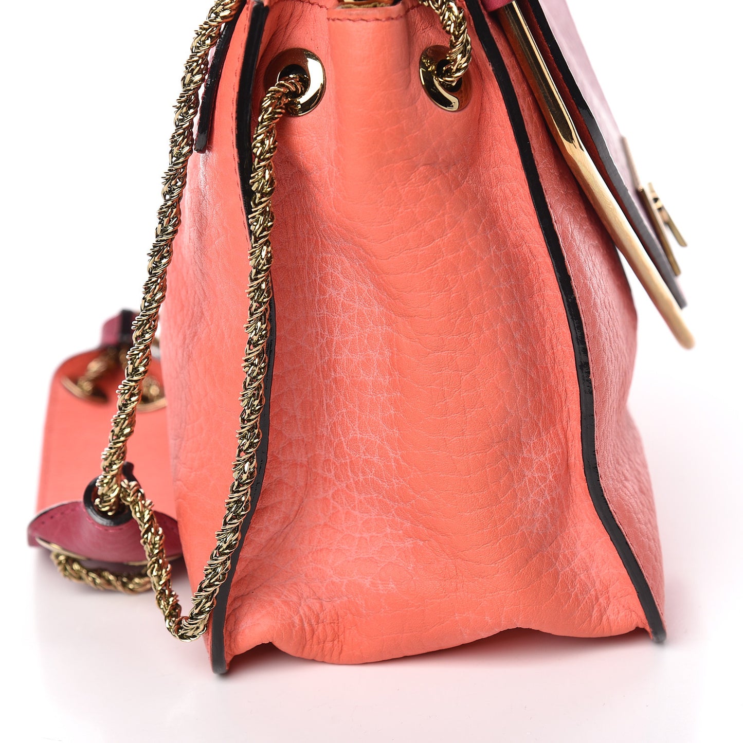 Grained Calfskin Medium Sally Flap Bag Cyclamen Lipstick