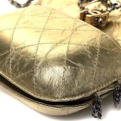 Chanel Metallic Aged Calfskin Quilted Small Gabrielle Bucket Gold 8 of 8