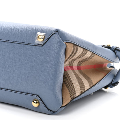 Burberry Derby Calfskin House Check Medium Banner Tote Slate Blue 10 of 11