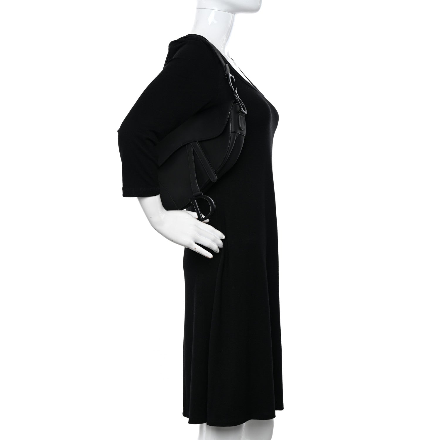 Christian Dior Ultra Matte Calfskin Saddle Bag Black 2 of 12