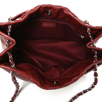 Chanel Caviar Quilted Large Timeless CC Soft Tote Dark Red 5 of 15