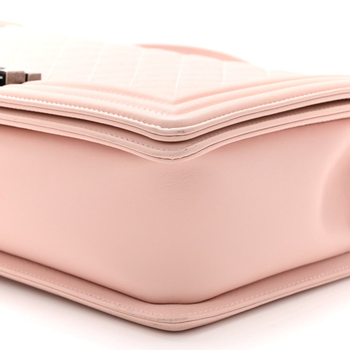 Calfskin Quilted New Medium Boy Flap Light Pink