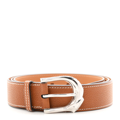 Hermes Barenia Faubourg Rodeo 32mm Belt 105 Fauve 1 of 6