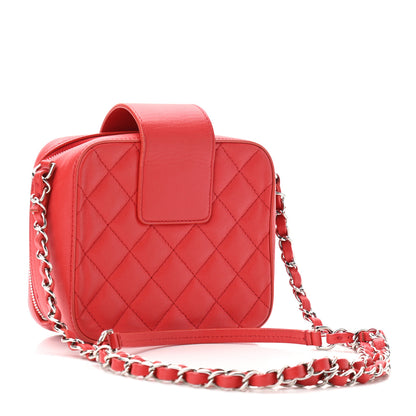 Chanel Lambskin Quilted Mini CC Box Camera Bag Red 3 of 14
