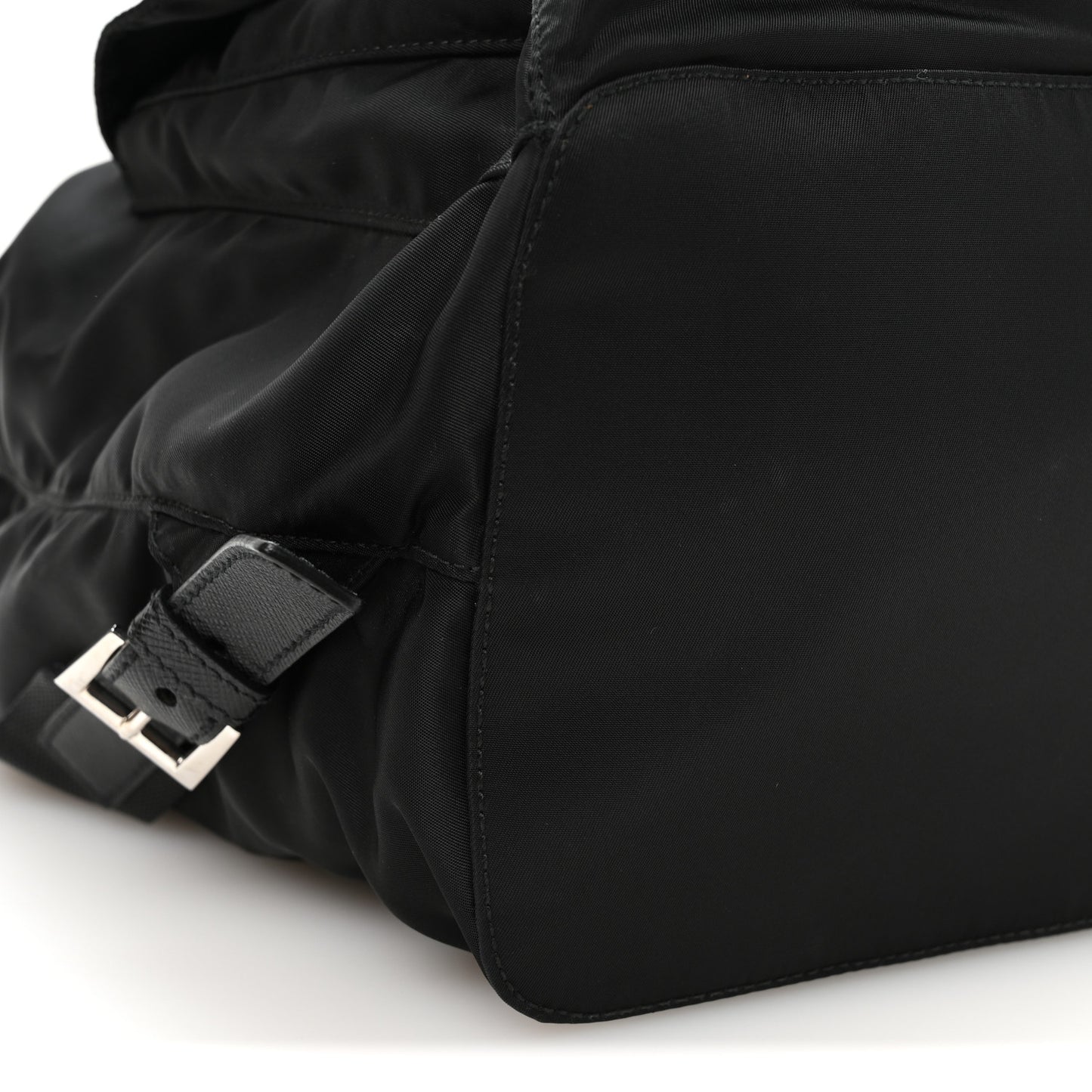 Tessuto Nylon Saffiano Medium Backpack Black