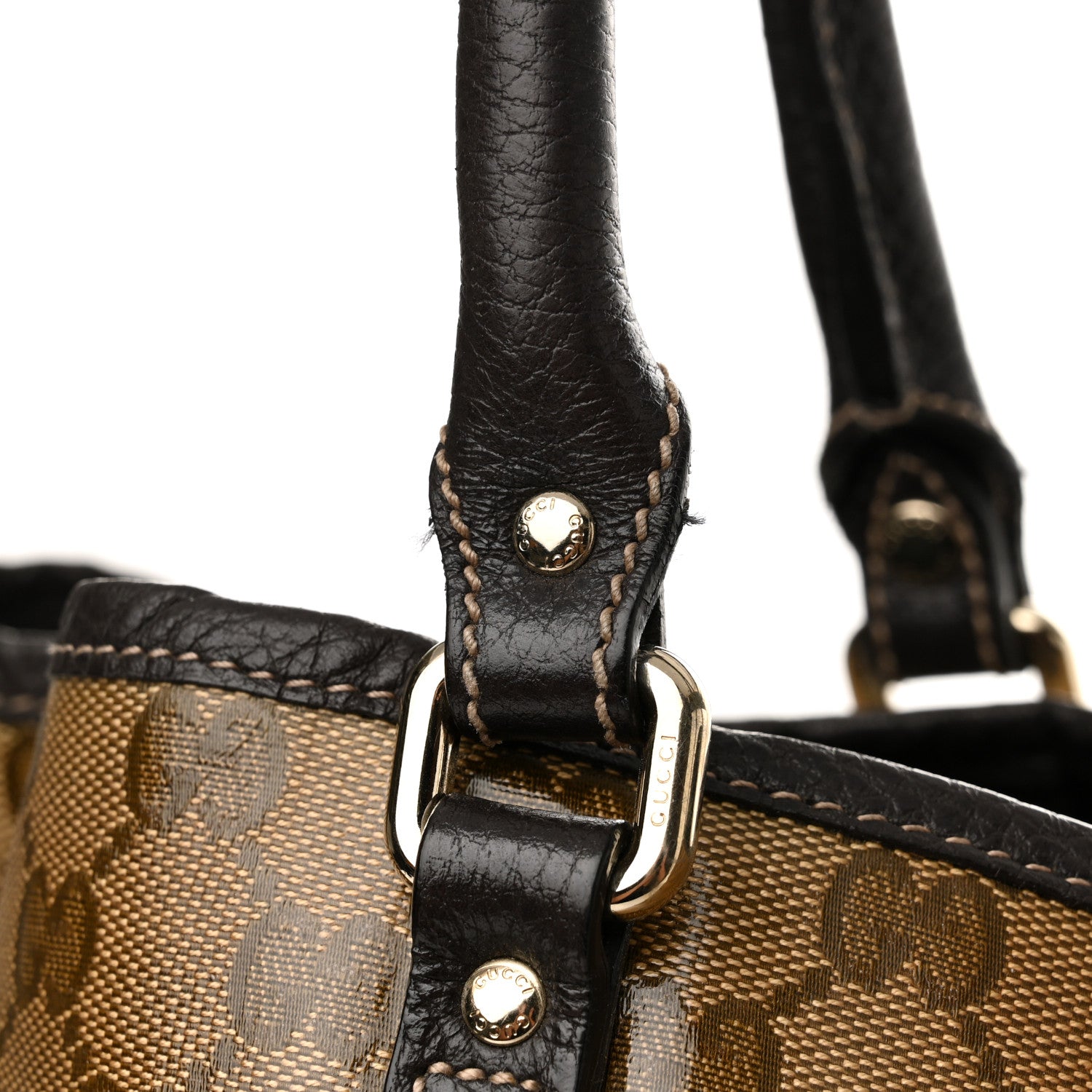 Gucci Crystal Monogram Large Joy Tote Beige Ebony Testa di Moro 15 of 21