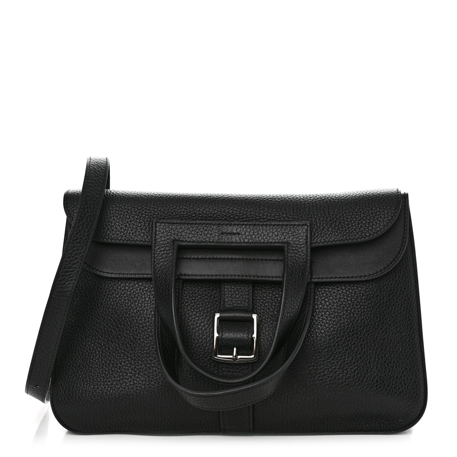 Hermes Taurillon Clemence Halzan 31 GM Black 1 of 11